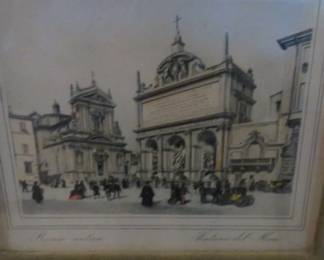 Fontana dell'Acqua Felice "Fountain of Mosses" Small Framed Print