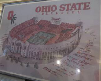1993 N. H. Hartrum Ohio State Buckeyes Stadium Framed Print