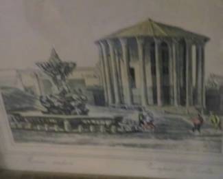 Vintage Temple of Vesta in Rome Small Framed Print purchased from, Kerns Fine Arts Galleries in Detroit, Michigan
