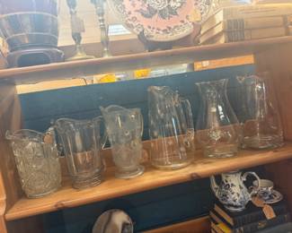 vintage glass pitchers