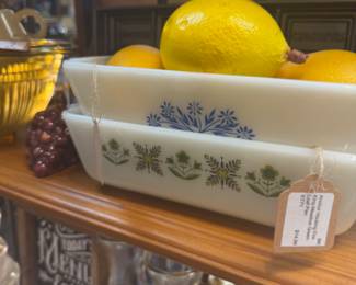 vintage casserole dishes, lemons