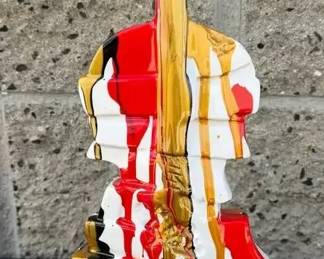 SR132ArtZ Nordic Painted Violin Sculpture