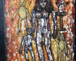 SR126Large mother daughter abstract art