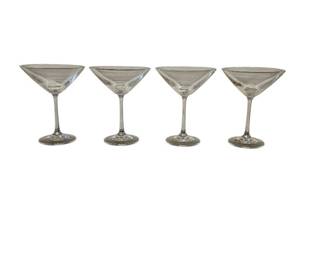 4 Nice Crystal Martini Glasses