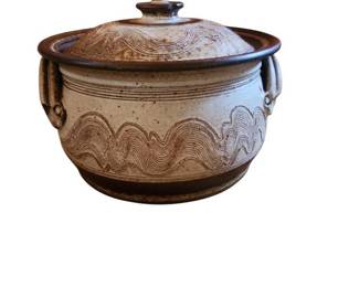 Mid Century Era Pottery Lidded Casserole Dish