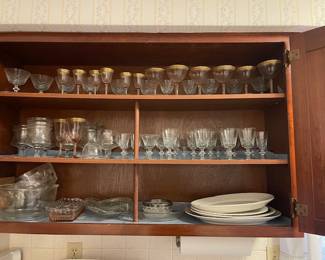 Some of the crystal and kitchen items