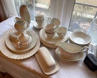 Johnson white china set