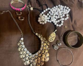 Selection of costume jewelry