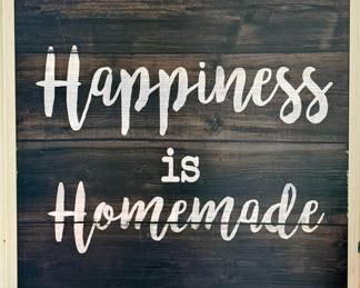 "Happiness in Homemade" Wood  Plank Sign