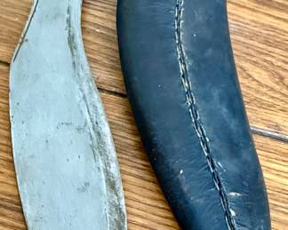 "Tiger Tops Nepal" Original 19th Century Nepalese Gorkha Long Leaf Kukri Fighting Knife