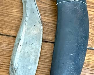 "Tiger Tops Nepal" Original 19th Century Nepalese Gorkha Long Leaf Kukri Fighting Knife