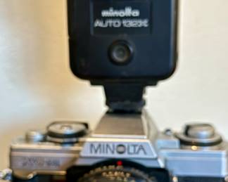 Minolta XG-M 35mm SLR Film Camera with 3 Lenses, Minolta Flash and Manuals