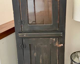 Shabby Chic Vintage Curio or Storage Cabinet 