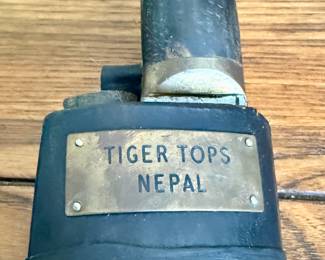 "Tiger Tops Nepal" Original 19th Century Nepalese Gorkha Long Leaf Kukri Fighting Knife