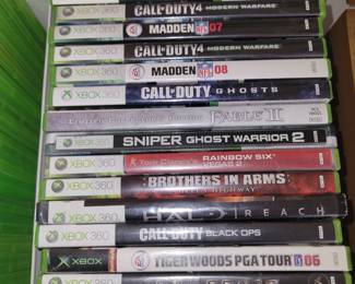 Large selection of X Box 360 games