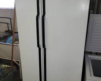 Upright side by side refrigerator