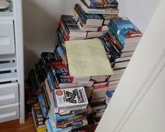Lots of paper back novels