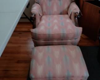 Vintage Arm chair with ottoman 