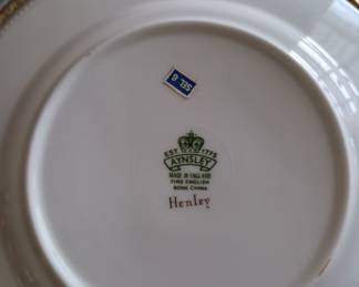 Aynsley fine English china 
Henley pattern 