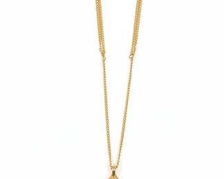 Sarah Coy k Gold Filigree Pearl Pendant Necklace fourth image