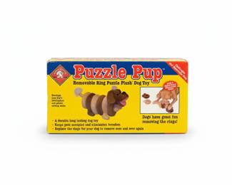 Puzzle Pup Removable Ring Plush Dog Toy third image