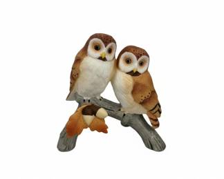 Andrea by Sadek Two Barn Owls Figurine third image