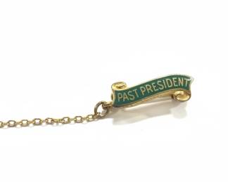 K Gold Past President Lapel Pin with Chain Toastmasters International third image