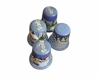 Thimble Set Joan Dodge Winter Scene fourth image
