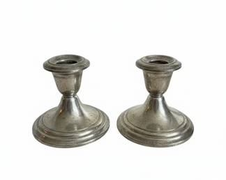 Gorham Sterling Silver Weighted Candlesticks Pair third image