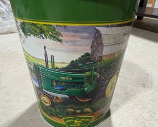 John Deere Edward Schaefer Tin Wastebasket