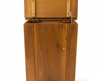 Vintage Pine Laundry Hamper Cabinet third image