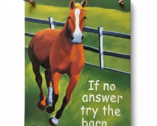 LL Webb If No Answer Try The Barn Horse Ceramic Plaque second image