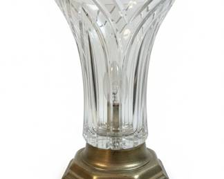 Crystal Table Lamp with Brass Base fourth image