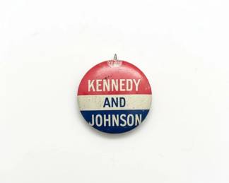 Kennedy and Johnson Presidential Campaign Pin fourth image