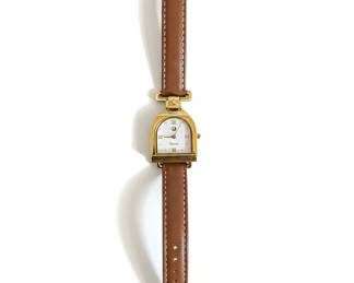 Equinox Womens GoldTone Stirrup Watch fifth image