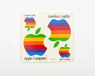 Vintage Apple Computer Rainbow Logo Stickers Part Number C second image
