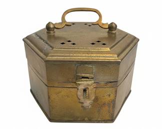Vintage Hexagonal Brass Paan Box Paan Daan fourth image