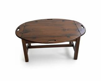 Mahogany Butlers Tray Coffee Table with Folding Legs fourth image