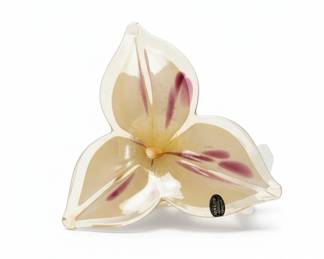 Murano Art Glass Flower Sculpture fourth image