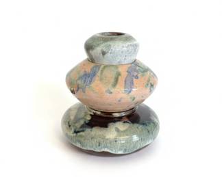 Set of Three Japanese Ikebana Flower Arranging Vases with Kenzan third image