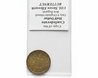 Confederate Half Dollar Copy Col. Steven Ellsworth Butternut fourth image