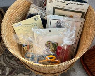 Assorted CrossStitch Supplies with The Cross Stitchers Bible