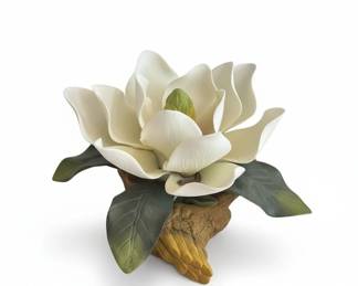Andrea by Sadek Porcelain Magnolia Flower Figurine third image