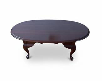 Queen Anne Style Cherry Oval Coffee Table third image