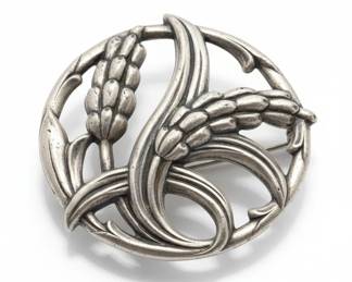 Vintage Sterling Silver Danecraft Wheat Brooch third image