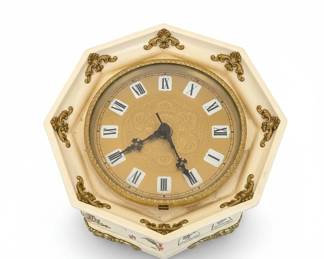 Vintage Ceramic Musical Mantel Clock fourth image