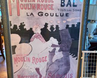 large framed Toulouse Lautrec poster