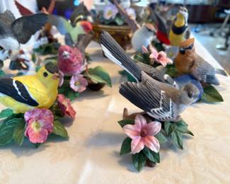 large collection of Lenox porcelain birds
