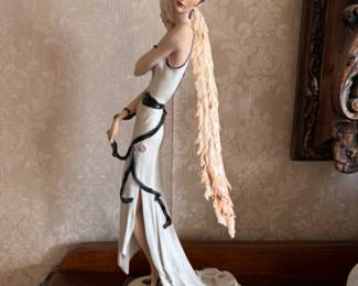 Porcelain sculptures of 1920s ladies by Guisepe Armani