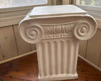 lots of architectural columns and capitals, small and large, great decor pieces
